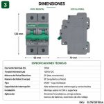 Interruptor Automático DC 100A 1000V 2P Bipolar | SL7N-125DC Suntree - Imagen 3