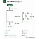 Fusible Fotovoltaico gPV NH3 1500VDC 50kA 350A | Suntree - Imagen 3