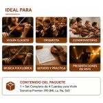 Cuerdas Violín Sonatina Premier 390 Aluminio Pulido 4/4 - Imagen 6
