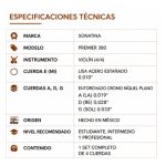 Cuerdas Violín Sonatina Premier 380 Cromo Níquel Plano - Imagen 3