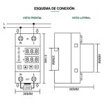 Protector De Voltaje Monofasico Riel DIN 63A 220V - Imagen 2