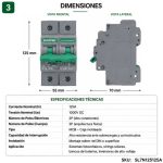 Interruptor Automático DC 125A 1000V 2P Bipolar | SL7N-125DC Suntree - Imagen 3