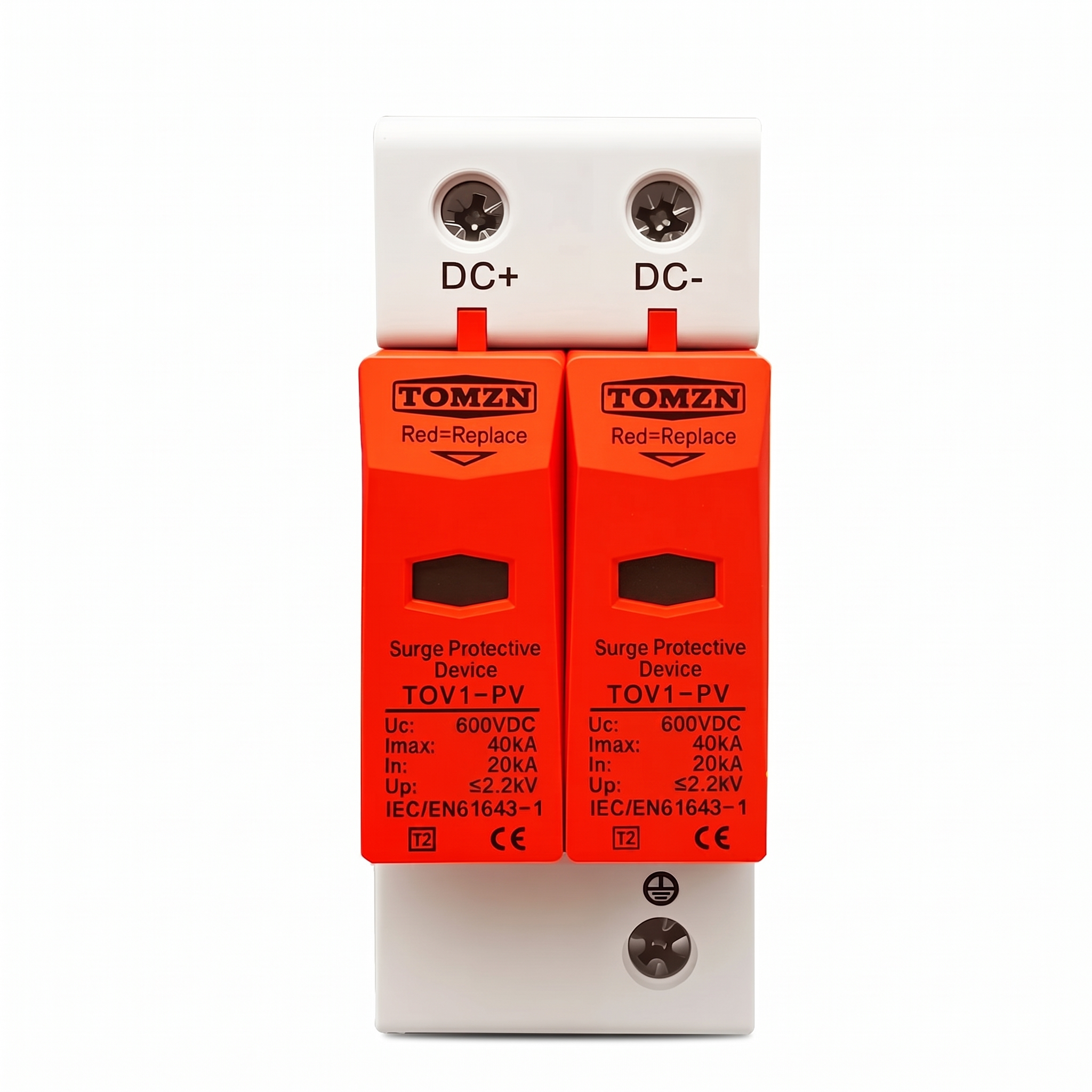 Foto 1 - 600VDC Supresor Sobretensión (SPD) TOMZN 600Vdc 2P 20kA - Imagen 1
